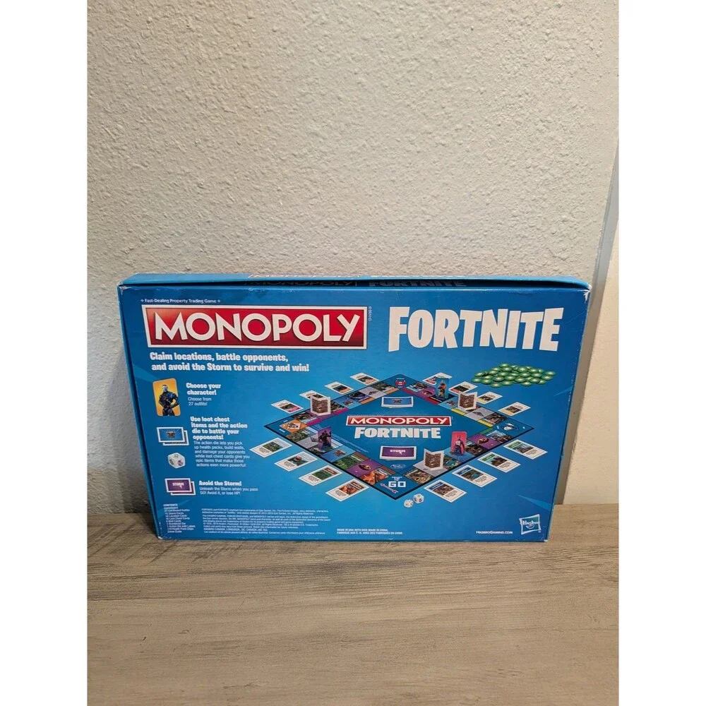 Monopoly Fortnite Edition Board Game Hasbro 2018 E6603 Blue Box 2-7